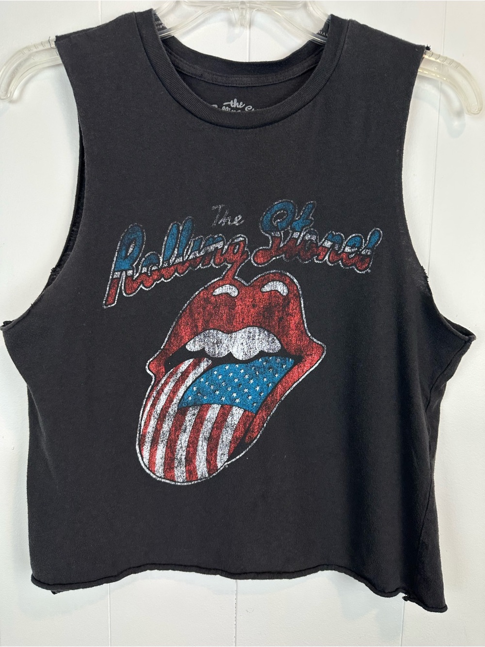 The Rolling Stones Band Graphic Edgy Cropped Tank Top Size S - Picture 3 of 7